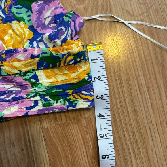 BNWT Zara Purple Floral Print Crop Top - Picture 13 of 14